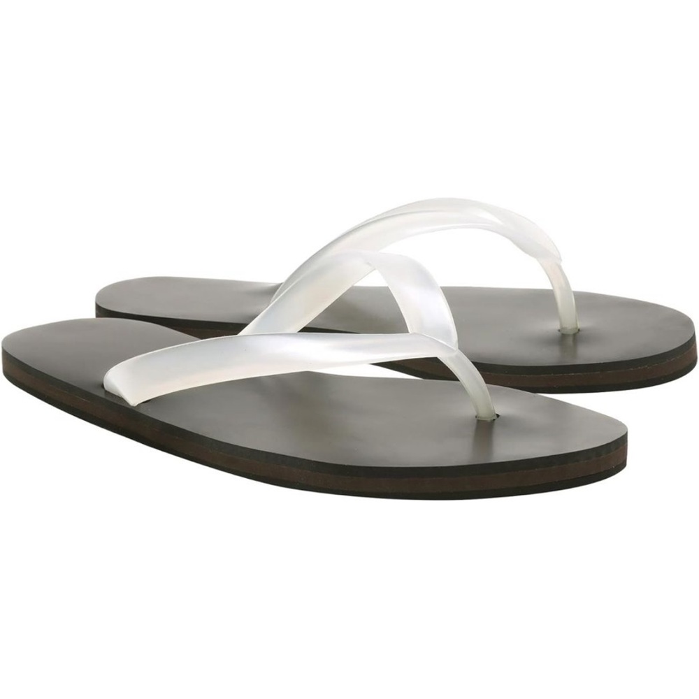 VorisVina jelly beach flip flop for women clear sandals jelly slides size 7.5